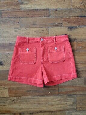 LOFT Preppy Coral Red Women’s Denim Shorts | Size 4